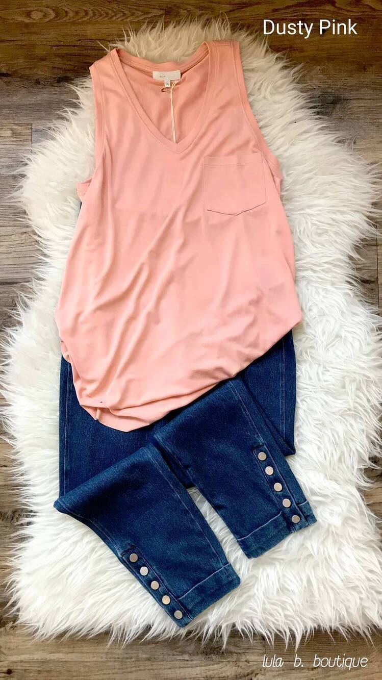 NEW ANOTHER LOVE women's esther tank top in dusty pink